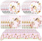 41Pcs Fairy Birthday Party Decorations, Enchanted Forest Garden Party Tableware by Mainivo