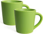 4.2 oz Espresso Cups Set of 2, Ceramic Green Coffee Mugs Demitasse Cups | Small by YINUOWEI