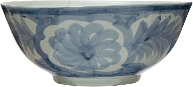 Creative Co-Op Hand Painted Stoneware Bowl by Unknown