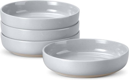 LIANYU Pasta Salad Bowls Set of 4, 33oz Large Round Serving Bowls, Wide and by LIANYU