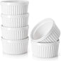DOWAN Ramekins 10 oz Oven Safe for Creme Brulee, Porcelain Souffle Dishes by DOWAN
