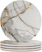 Minimalist White Marble Coasters Set of 4 Absorbent Coasters by Unknown