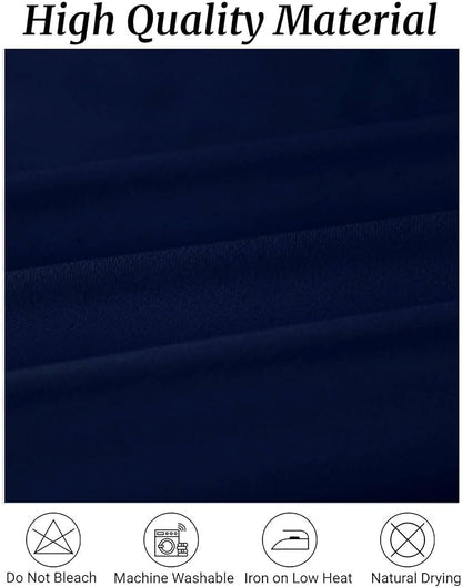 Fokitut 6 Pack Round Tablecloth, 120 Inch, Stain Resistant and Wrinkle Polyester Table Cloth, Fabric Table Cover for Kitchen Dining, Wedding, Party, Holiday Dinner-Navy