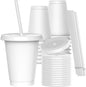 16 oz Reusable White Plastic Cups by Unknown