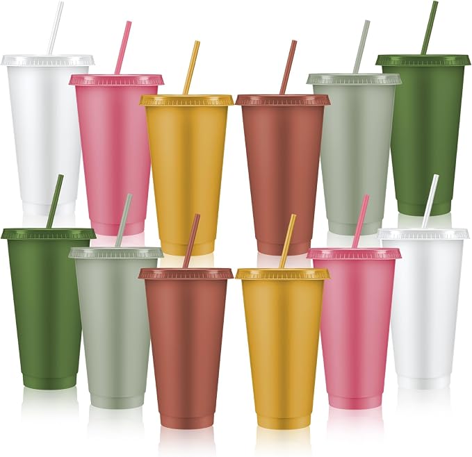 Skylety 12 Pcs Modern Boho Plastic Cups by Skylety