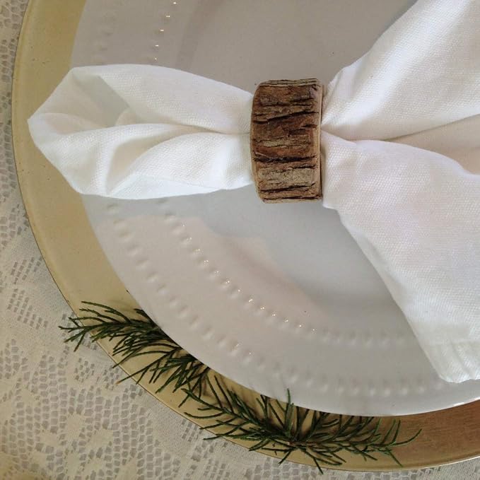 Handcrafted Rustic Wooden Napkin Rings Wood Napkin Holder - Image 6