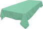 LA Linen Polyester Poplin Washable Rectangular Tablecloth, Stain and Wrinkle Resistant Table Cover 60x90, Fabric Table Cloth for Dinning, Kitchen, Party, Holiday 60 by 90-Inch, Mint