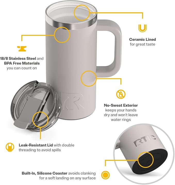 RTIC 16oz Road Trip Travel Mug - Image 3
