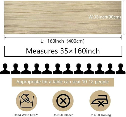12 Pcs Beige Cheesecloth Table Runner 13ft Boho Gauze Cheesecloth Table Runner - Image 3
