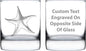 Custom Starfish Rocks Glass - Beach Themed Decor and Decorative Ocean Glassware Gifts for Women and Men - 10.25 Oz Glasses