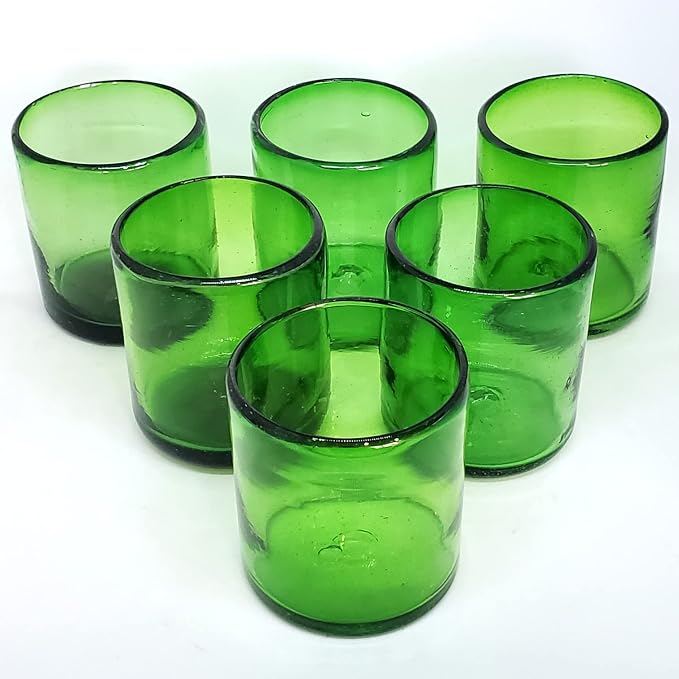 Solid Emerald Green 9 oz Short Tumblers, Recycled Glass, Toxin-Free - Image 5