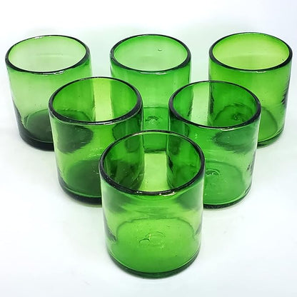 Solid Emerald Green 9 oz Short Tumblers, Recycled Glass, Toxin-Free - Image 5