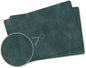 Faux Leather Eco-Friendly Table mats with Rounded Corners for Kitchen Set of 4,Oilproof&Stain Resistant Table Mats,Washable,Heat-Resistant,Non-Slip Wipeable for Dining Table Decor (Light-Navy)