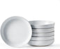 famiware Milkyway 33 oz Pasta Bowls Set of 6, Light Gray | Scratch-Resistant by Famiware