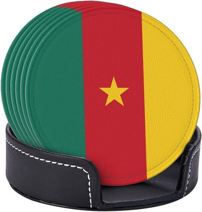 Cameroonian Flag Coasters for Drinks - Image 8