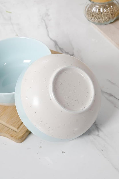 AISBUGUR Cereal Bowls Set of 4, 26oz Large Soup Bowls for Kitchen, Ceramic Serving Bowls for Oatmeal, Salad, Pasta, Soup, Dessert, Dishwasher & Microwave Safe, Blue