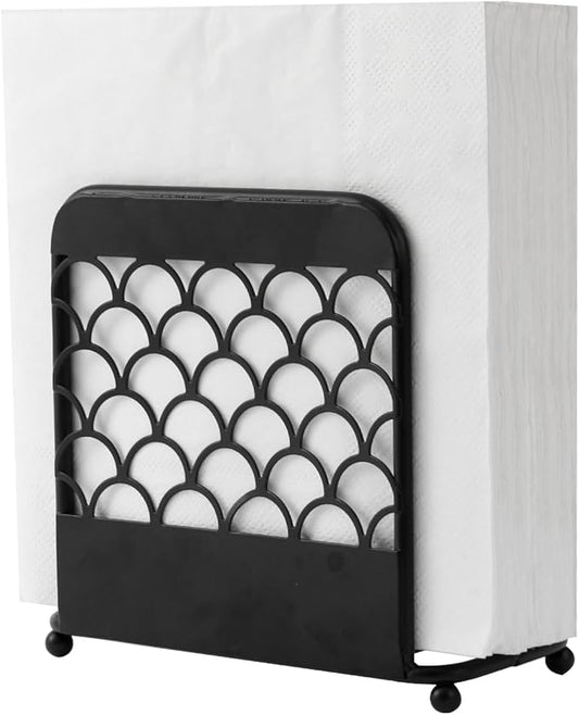 Napkin Holder for Table,MetalIron Modern Napkin Holder for Kitchen Dining Cocktail Napkin Holders for Paper Napkins Mail Bills Suitable for All Dining Room Decors Black