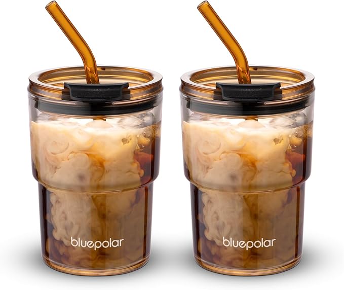 BLUEPOLAR 13oz/400ml Glass Water Tumbler by BLUEPOLAR