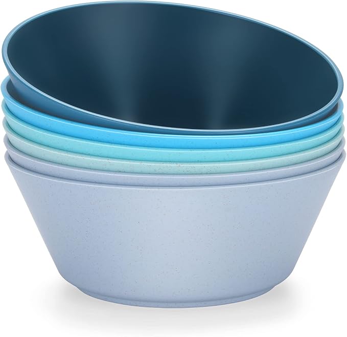 50 Oz Large Cereal Bowls, Unbreakable Wheat Straw Fiber Salad Bowl Sturdy and by Homestockplus