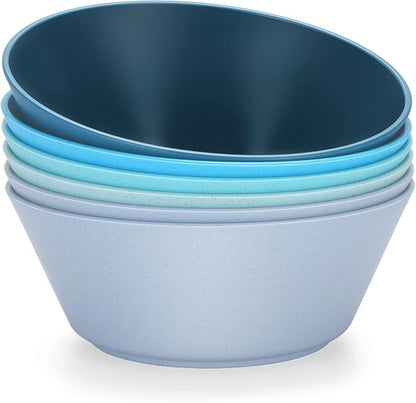 50 Oz Large Cereal Bowls, Unbreakable Wheat Straw Fiber Salad Bowl Sturdy and by Homestockplus