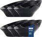bUCLA 12 Pack Black Plastic Serving Bowls - 54 OZ Angled Bowls Disposable by BUCLA