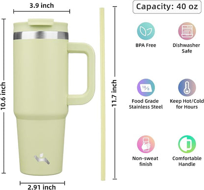 Konokyo 40 oz Insulated Tumbler Water Bottle - Image 4