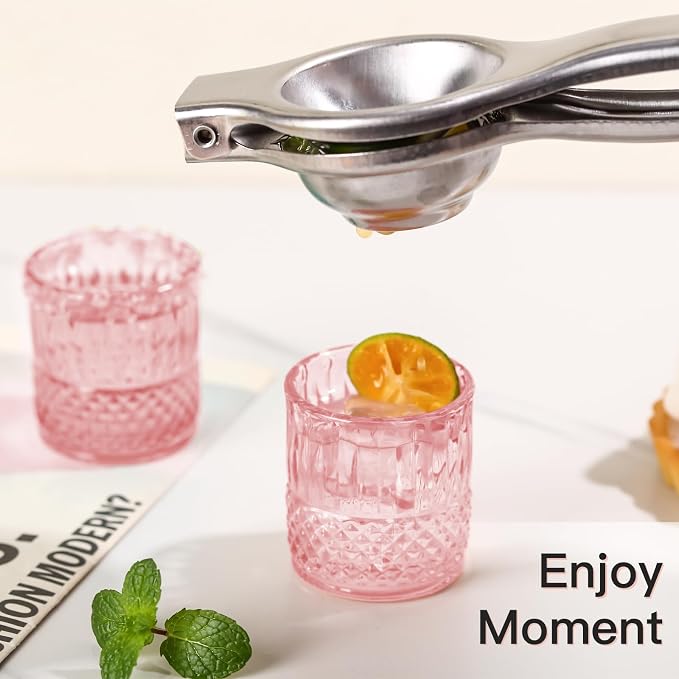 JOVGANK Mini Pink Shot Glasses Set of 6 – 1.5oz Small Vintage Fancy Ribbed - Image 3