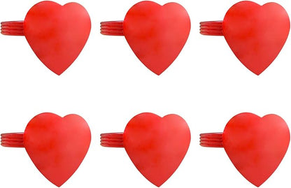 wonlex Valentine’s Day Napkin Rings Set of 6, Dinner Party, Serviette by wonlex