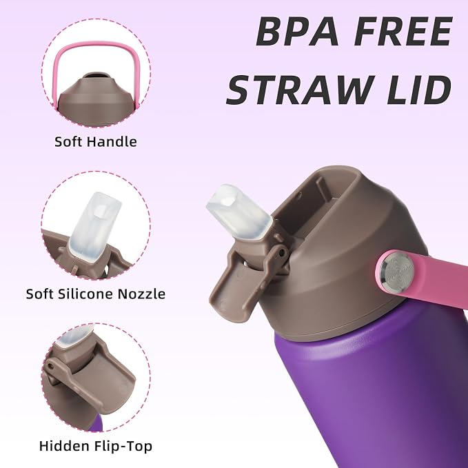 BJPKPK 12oz Insulated Water Bottle, Stainless Steel Bottle - Image 2