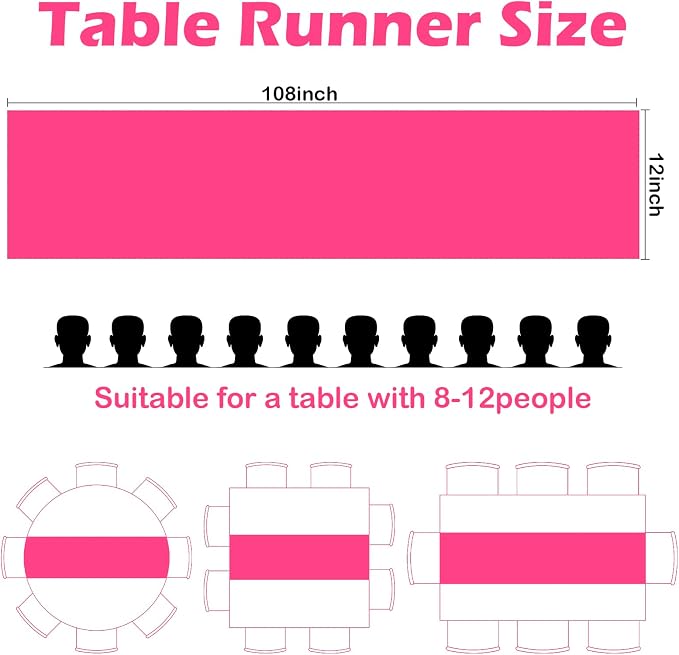Rose Red Table Runner, Premium Smooth Silk Fabric Table Runner - Image 6