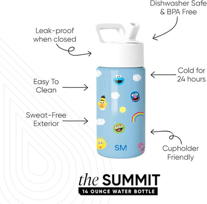 Simple Modern Sesame Street Kids Water Bottle & Toddler Cup | 14oz | Insulated - Image 2