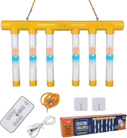 Reflex Challenge Game Set with Light Effects,Drop Stick Game for Reaction Training, Hand Eye Coordination Training Toy for Family Party