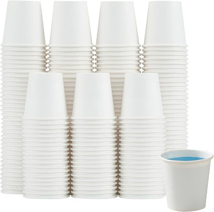 Clawsoff 100 Pack 3 oz White Paper Cups Disposable Small Mouthwash Cups | Mini by BuyNow