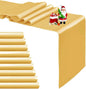 10-Pack Gold Satin Table Runner 12 x 108 Inch Long Fuchsia Bright and Smooth by Pufogu
