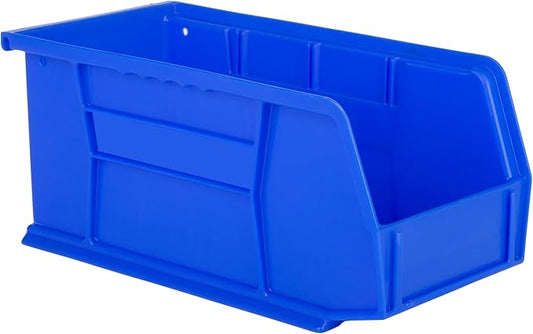 Hudson Exchange 11" x 5-1/2" x 5" Plastic Stackable Storage Bin and Hanging Container (Blue, 1 Pack)