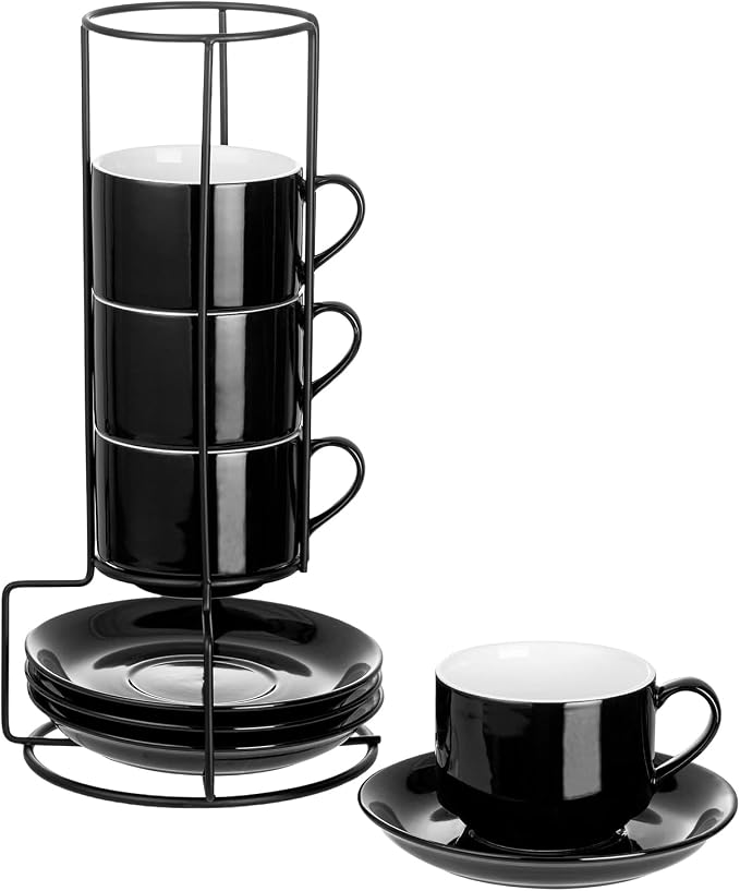 YOLIFE 8oz Porcelain Stackable Cappuccino Cups by YOLIFE