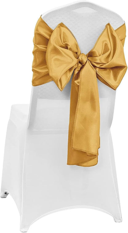 4-Pack Old Gold Satin Table Runner 12 x 108 Inch Long Bright and Smooth Silk - Image 6