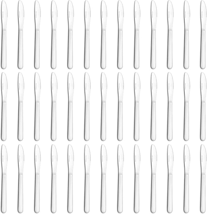 36 Pieces Dinner Knives Set, 8.1 Inches Table Knives Set, Durable Butter Knife by Funnydin