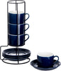 Espresso Cups Set of 4, 4oz Stackable Coffee Cups by MEICHU