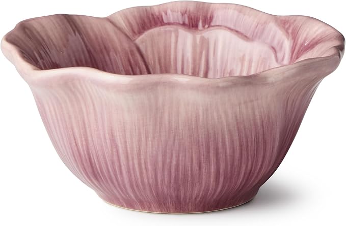 Wildflowers 3‑D Ceramic ICE CREAM/DESSERT BPWLS, sculpted floral bowls - Image 4