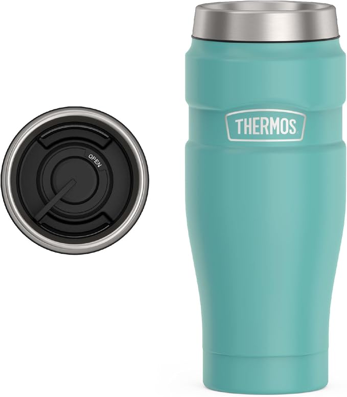 THERMOS Stainless King Stainless Steel Tumbler, Matte Teal | Vacuum-Insulated by Thermos