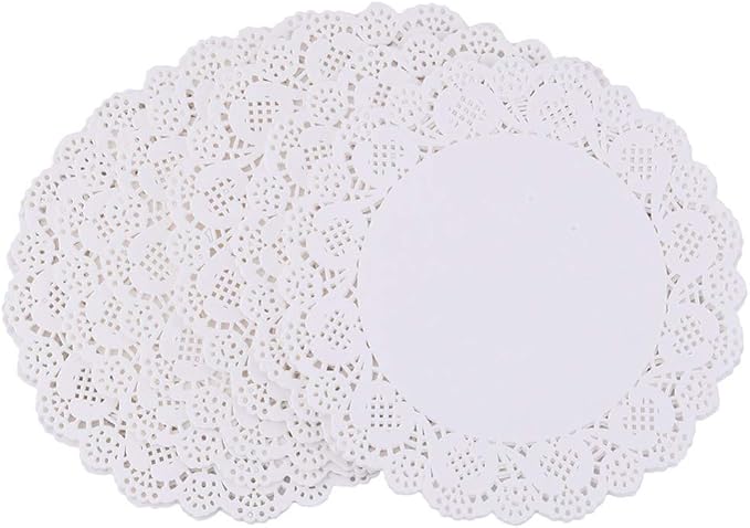 Tim&Lin White Lace Paper Doilies - Image 2