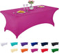 LZY Spandex Fitted Stretch Table Cover for 6 ft or 4ft or 8ft Folding Table, Rectangular Cocktail Tablecloth, Perfect for Party or Banquet