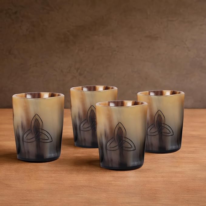 Handicrafts Home Viking Horn Shot Glasses Set of 8, Handmade Natural Ox Horn - Image 8