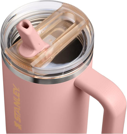 STANLEY Quencher ProTour Flipstraw Tumbler, 30 oz, Peach Rose | Built-In Straw - Image 2