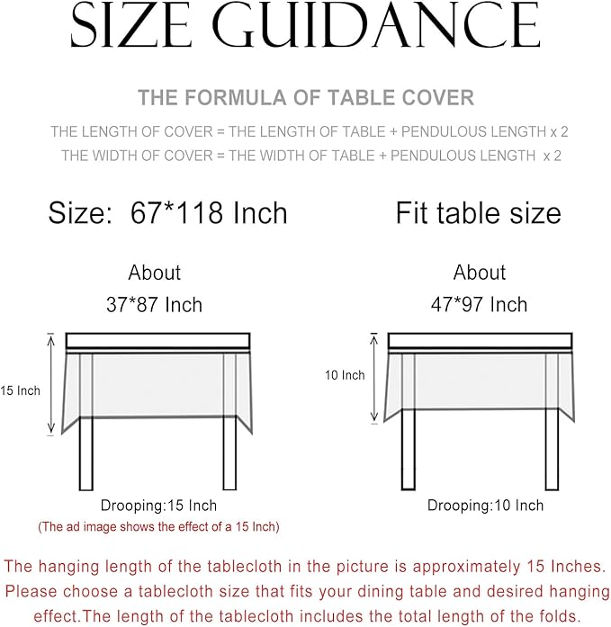 patdrea Designer Green Small Linen Table Cloth for Rectangle Table,Vintage Floral Pattern Durable Extra Long Tablecloth,French Decor for Kitchen Dining,Christmas,Thanksgiving,Party,67"x118"-Noah