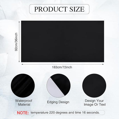 1 Pcs Black Sublimation Table Runners Blanks 36 x 72 Inch Polyester Table - Image 2