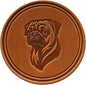 Dog Breed Leather Coasters – Premium Full Grain Table Protectors by Handmade