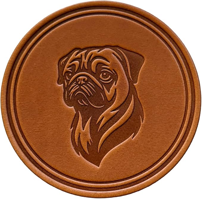 Dog Breed Leather Coasters – Premium Full Grain Table Protectors - Image 2