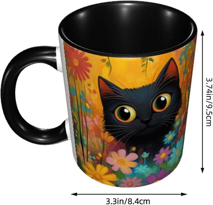 FyLybois Cat Coffee Mug 11 Ounce Mugs Ceramic Tea Cup Drinking Water Cups | - Image 3